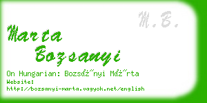 marta bozsanyi business card